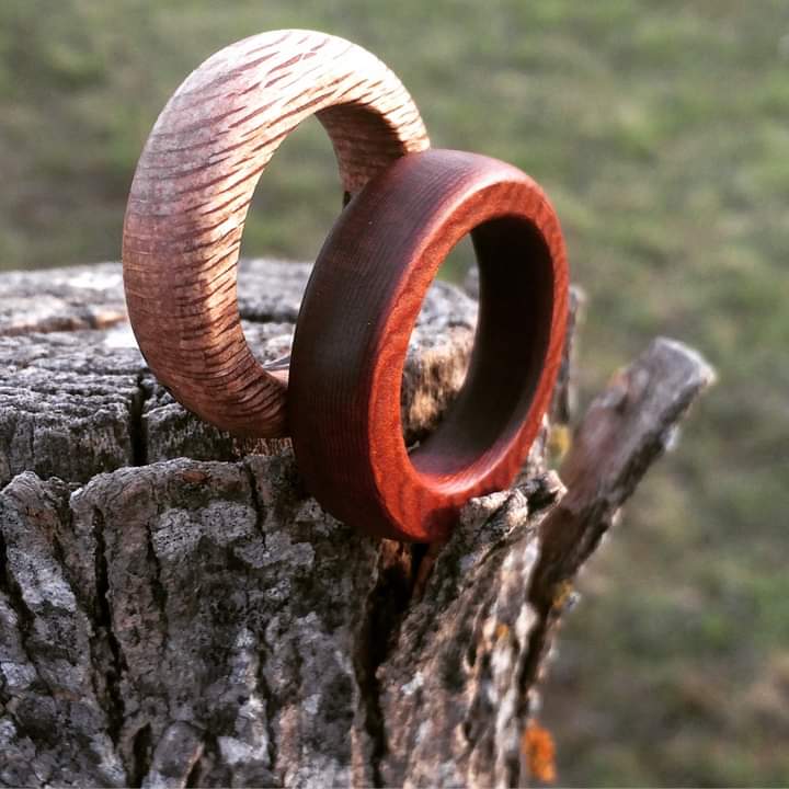 imagen de anillos madera nativa
